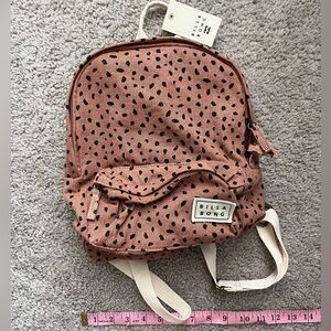 NWT billabong mini canvas backpack